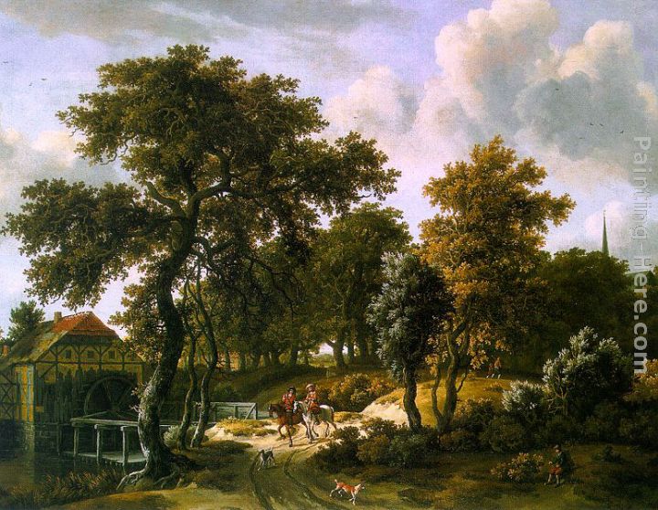 The Travelers painting - Meindert Hobbema The Travelers art painting The Travelers painting - Meindert Hobbema The Travelers art painting